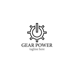 Gear power  logo template