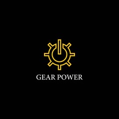 Gear power  logo template