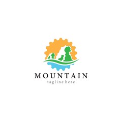 Mountain logo vector icon