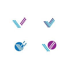 V Letter Logo Template vector icon