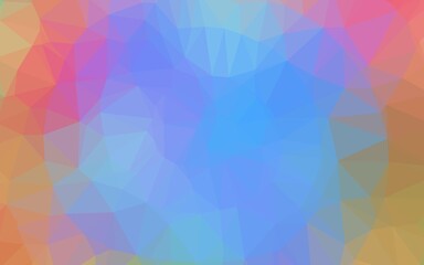 Obraz premium Light Multicolor, Rainbow vector shining triangular template.