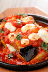 モッツアレラチーズとナスのグラタン