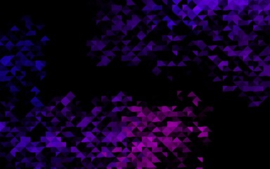 Fototapeta na wymiar Dark Purple vector layout with lines, triangles.