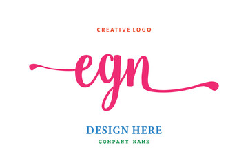 EGN font arrangement logo is simple, easy to understand and authoritativePrint
