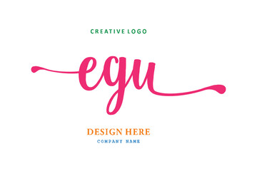EGU font arrangement logo is simple, easy to understand and authoritativePrint