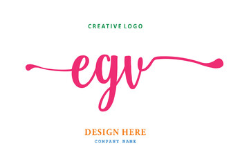 EGV font arrangement logo is simple, easy to understand and authoritativePrint