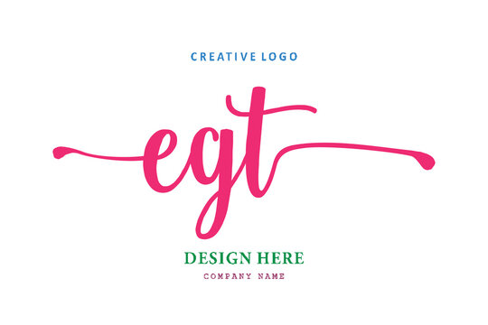 EGT font arrangement logo is simple, easy to understand and authoritativePrint