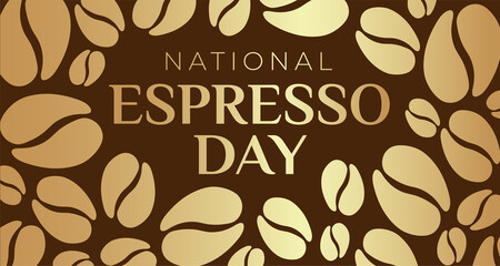 National Espresso Coffee Day Background Illustration
