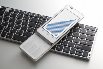 スマートフォンとキーボード