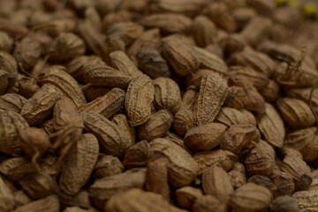 Peanut food background. Peanut shell texture