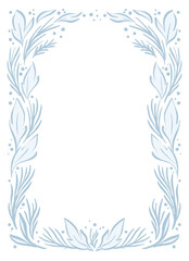 Beautiful blue holiday frame illustration