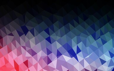 Light Blue, Red vector low poly cover.