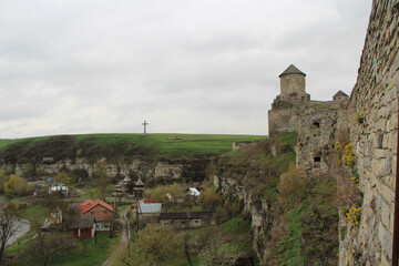 Fototapeta premium view of the old town from the hill