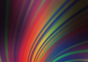 Dark Multicolor, Rainbow vector glossy abstract background.