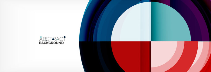 Obraz premium Round shapes, triangles and circles. Modern abstract background