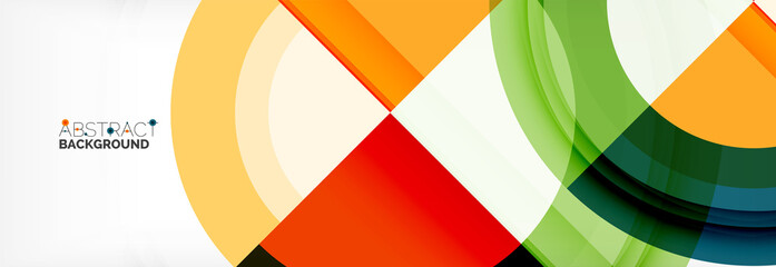 Obraz premium Round shapes, triangles and circles. Modern abstract background