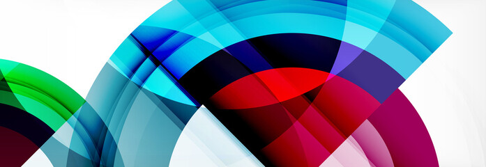 Obraz premium Round shapes, triangles and circles. Modern abstract background