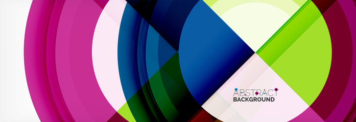 Obraz premium Round shapes, triangles and circles. Modern abstract background