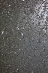 Plastic toilet glass surface with water droplets macro background fine modern art high quality prints products fifty megapixel