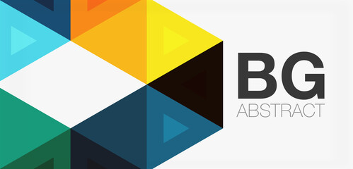 Mosaic triangle pattern abstract background for cover, banner, flyer and poster and other template