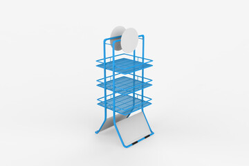Display stand, retail display stand for product , display stands isolated on white background. 3d illustration