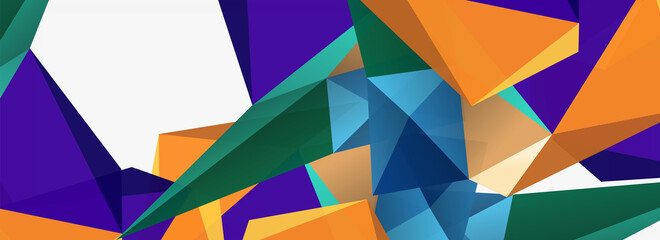 3d mosaic abstract backgrounds, low poly shape geometric design