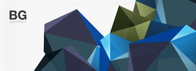 Fototapeta premium 3d mosaic abstract backgrounds, low poly shape geometric design