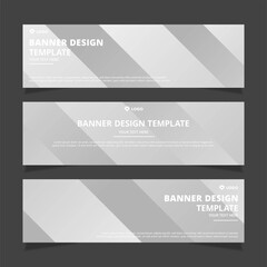 Set of creative modern abstract vector business banners design. Template ready for use in web or print design.