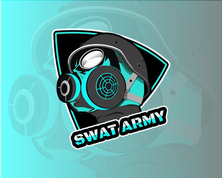 Swat Army Mascot Esport Logo Illustration Premium Vector