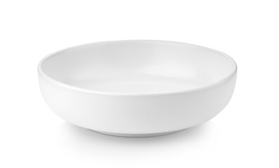 empty white bowl on white background