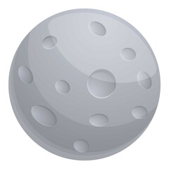 Beautiful moon icon. Cartoon of beautiful moon vector icon for web design isolated on white background