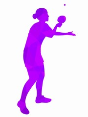 Fototapeta na wymiar illustration of a table tennis player. vector draw