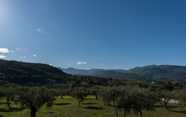 Molise, Italy.  Spectacular autumn panorama.