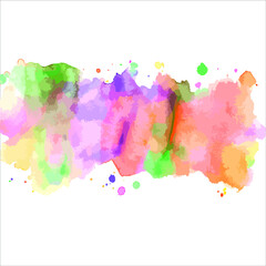 abstract watercolor splashes of paint on white background. Vector Eps10