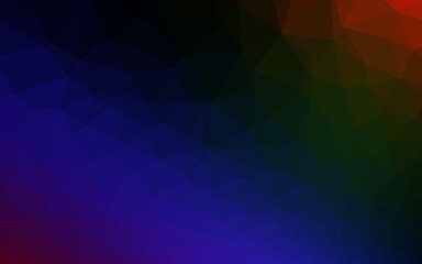 Dark Multicolor, Rainbow vector abstract polygonal texture.