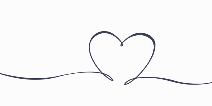 Hand drawn drawing heart love symbol
