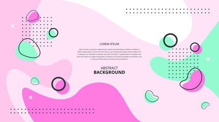 Abstract flat geometric liquid shapes background.