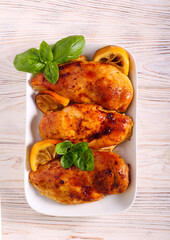 Roast lemon chicken breasts