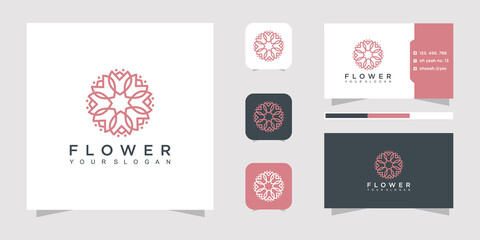 Fototapeta na wymiar Abstract flower logo design