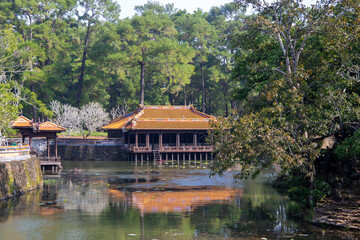 Naklejka premium tombe tu duc, Hue, mausoleum tourist place Vietnam must see