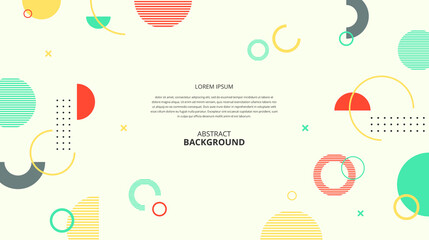 abstract flat geometric shapes background.