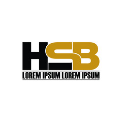 HSB letter monogram logo design vector