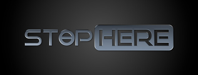 Stop here con sfondo colorato