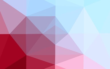 Light Blue, Red vector polygon abstract backdrop.