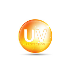 UV protection or ultraviolet sunblock icon. Vector illustration design.
