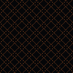 Vector seamless pattern texture background with geometric shapes, colored in black, orange colors.