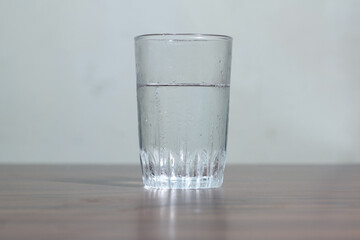 glass of water on the table