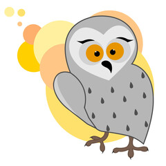 Beautiful and bright illustration of an owl.