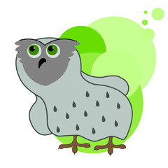 Beautiful and bright illustration of an owl.