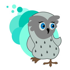 Beautiful and bright illustration of an owl.